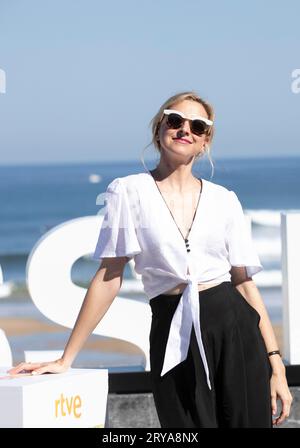 Donostia San Sebastian, Spanien. September 2023 28. Anna Moliner besucht La Ternura Photocall während des 71. San Sebastian International Film Festival im Kursaal Palace in Donostia/San Sebastian. (Foto: Nacho Lopez/SOPA Images/SIPA USA) Credit: SIPA USA/Alamy Live News Stockfoto