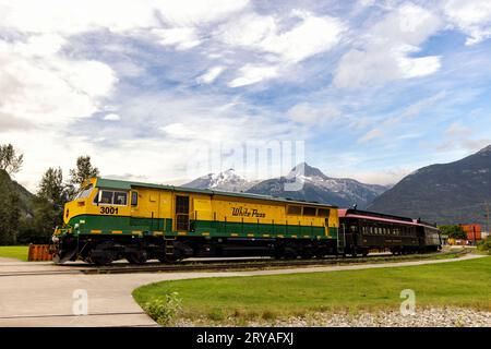 White Pass & Yukon Route Railway Train - Skagway, Alaska, USA Stockfoto