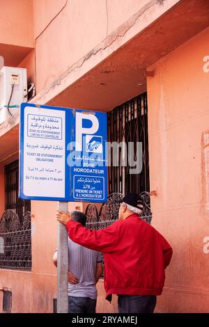 Die Straßen von Marrakesch in Marokko März 2012 Stockfoto