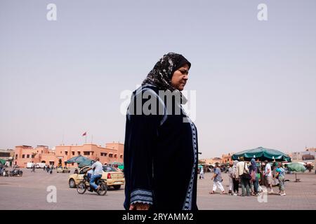 Blick auf den Platz Jemaa el-Fnaa Marrakesch Marokko März 2012 Stockfoto