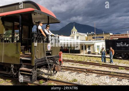 White Pass & Yukon Route Railway Train - Skagway, Alaska, USA Stockfoto
