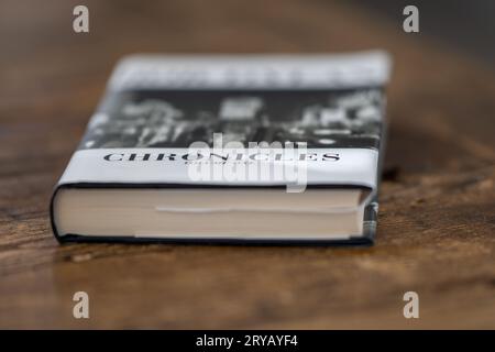 Die Chronik eines Buches des Nobelpreisträgers und Musikers Bob Dylan beschreibt sein früheres Leben als Musiker in Greenwich Village, New York Stockfoto