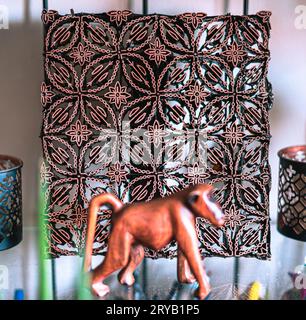 Indonesische Batikstempel Aus Metall Stockfoto