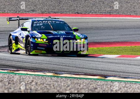 30. September 2023; Circuit of Catalunya, Barcelona, Katalonien, Spanien; 2023 Fanatec GT World Challenge Europe, Tag 2: Augusto Farfus, Maxime Martin, Valentino Rossi vom Team WRT Stockfoto