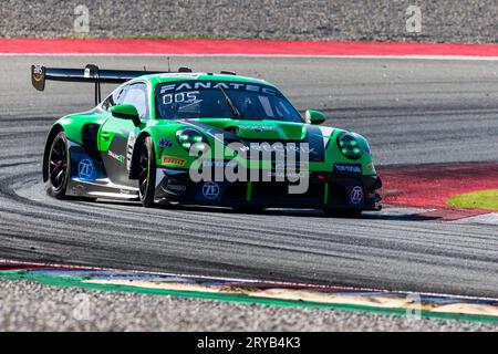 30. September 2023; Circuit of Catalunya, Barcelona, Katalonien, Spanien; 2023 Fanatec GT World Challenge Europe, Tag 2: Adrien de Leener, Christian Engelhart vom Dinamic GT Team Stockfoto