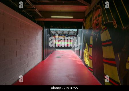 Watford, Großbritannien. September 2023 30. A General View of the Stadium during the Sky Bet Championship Match Watford vs Middlesbrough at Vicarage Road, Watford, United Kingdom, 30. September 2023 (Foto: Arron Gent/News Images) in Watford, United Kingdom am 30. September 2023. (Foto: Arron Gent/News Images/SIPA USA) Credit: SIPA USA/Alamy Live News Stockfoto