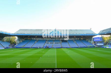 Sheffield, Großbritannien. September 2023 29. Allgemeiner Blick ins Stadion während des Sheffield Wednesday FC gegen Sunderland AFC SKY BET EFL Championship Matches im Hillsborough Stadium, Sheffield, Großbritannien am 29. September 2023 Credit: Every Second Media/Alamy Live News Stockfoto