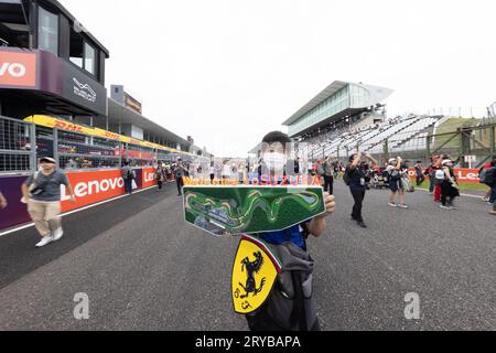 Suzuka Grand Prix Circuit, 30. September 2023: Fans beim Japan Formel 1 Grand Prix 2023. Stockfoto