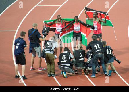 1500-Meter-Finale der Männer bei der Leichtathletik-Weltmeisterschaft 2017 in London Stockfoto