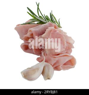 Frisch rasierter Schinken Stockfoto