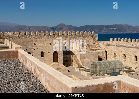 Heraklion, Kreta - Griechenland - 21. September 2023: Die Festung Koules, 1540 fertiggestellt, in Heraklion, Griechenland. Stockfoto