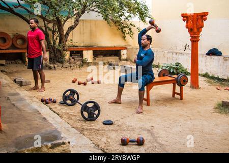 Traditioneller indischer Wrestler oder Pahelwan Stockfoto