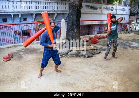 Traditioneller indischer Wrestler oder Pahelwan Stockfoto
