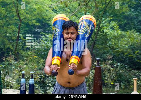 Traditioneller indischer Wrestler oder Pahelwan Stockfoto