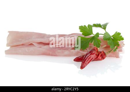 Frisch rasierter Schinken Stockfoto