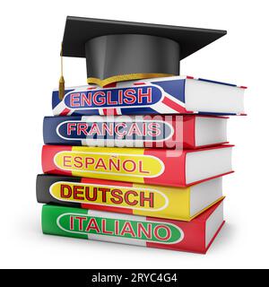 Sprachlehrbücher Stockfoto