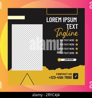 Bearbeitbare quadratische Banner. Instagram Post-Vorlage-Design. Facebook-Werbeaktion In Sozialen Medien Posten. Webwerbung. Verkauf Postdesign Premium Vektor Illustration Stock Vektor
