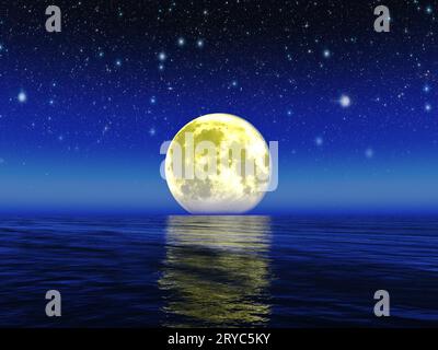 Nachtmond. Elemente dieses Bildes von der NASA eingerichtet. Stockfoto