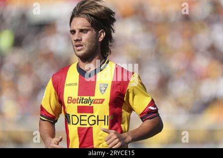 Lecce, Italien. September 2023 30. Antonino Gallo (Lecce) während des Spiels Lecce gegen SSC Napoli, italienische Fußballserie A in Lecce, Italien, September 30 2023 Credit: Independent Photo Agency/Alamy Live News Stockfoto