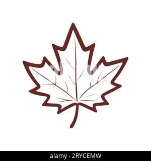 Ahornblatt llogo-Design. Vectorl-Silhouettensymbol. Abbildung Stock Vektor