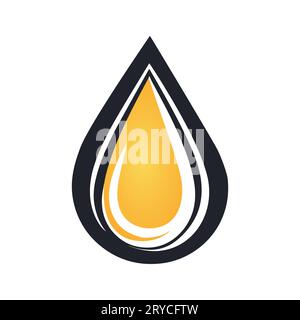 Öltropfensymbol Vektor-Illustration, flaches Design Stock Vektor
