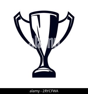 Trophäensymbol Vektor-Illustration, Vorlage Mit Logo Für Den Champion Cup Stock Vektor