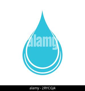 Wassertropfensymbol Vektor-Illustration, flaches Design Stock Vektor