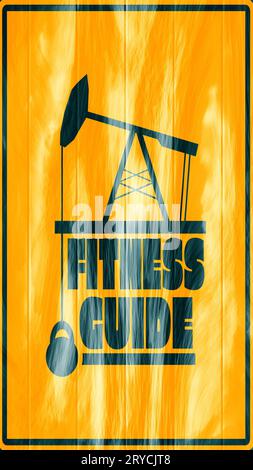 Fitness Guide Text. Fitness- und relative Bild Stockfoto