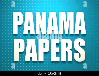 Das Panama Papiere Lecks relative Bild Stockfoto