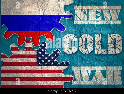 Russland-Konfrontation USA Amerika Konzept kalter Krieg Stockfoto