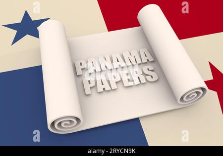 Das Panama Papiere Lecks relative Bild Stockfoto