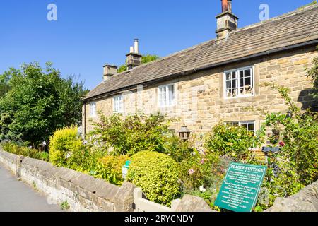 Eyam Dorf Eyam Derbyshire die Pesthütten Eyam Derbyshire Peak District National Park England GB Großbritannien Europa Stockfoto