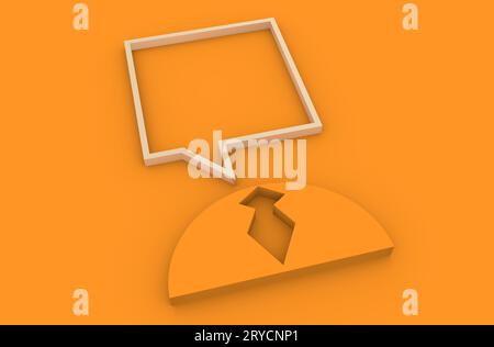 Personensymbole mit Dialogblasen Stockfoto