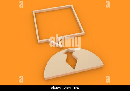 Personensymbole mit Dialogblasen Stockfoto