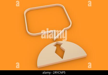 Personensymbole mit Dialogblasen Stockfoto