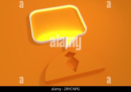 Personensymbole mit Dialogblasen Stockfoto