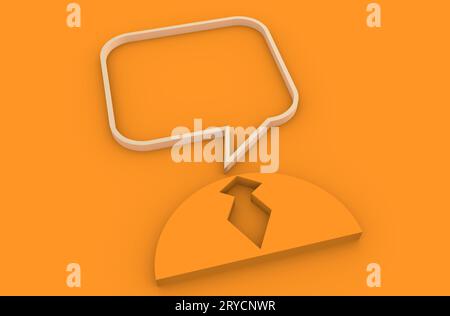 Personensymbole mit Dialogblasen Stockfoto