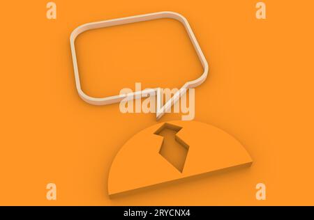 Personensymbole mit Dialogblasen Stockfoto