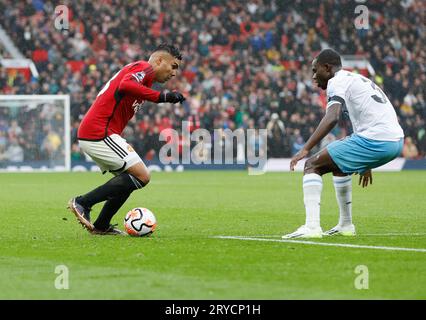 Old Trafford, Manchester, Großbritannien. September 2023 30. Premier League Football, Manchester United versus Crystal Palace; Credit: Action Plus Sports/Alamy Live News Stockfoto
