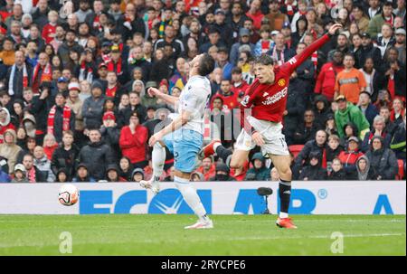 Old Trafford, Manchester, Großbritannien. September 2023 30. Premier League Football, Manchester United versus Crystal Palace; Credit: Action Plus Sports/Alamy Live News Stockfoto