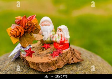 Lebendige Farben der Weihnachtskrippe Stockfoto