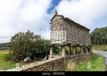 Kornspeicher Horreos in Viseo, Einer Provinz Coruna, Galicien, Spanien Stockfoto