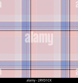 Nahtloses Karo-Muster in Pink. Karierung der Stoffstruktur. Vektor-Textildruck-Design. Stock Vektor
