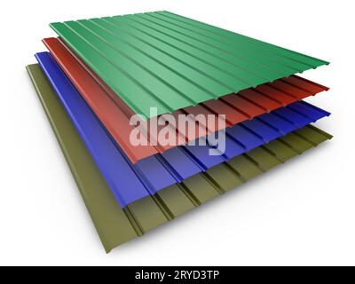 Farbige Metallprofile Stockfoto