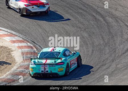 FFSA GT4 2023 auf Circuit Ledenon, Ledenon, FRANKREICH, 24/09/2023 Florent 'MrCrash' B.. Stockfoto