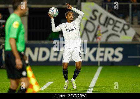 Waalwijk, Niederlande. September 2023 30. WAALWIJK, NIEDERLANDE - SEPTEMBER 30: Devyne Rensch von Ajax während des niederländischen Eredivisie-Spiels zwischen RKC Waalwijk und Ajax im Mandemakers Stadion am 30. SEPTEMBER 2023 in Waalwijk, Niederlande. (Foto: Broer van den Boom/Orange Pictures) Credit: Orange Pics BV/Alamy Live News Stockfoto