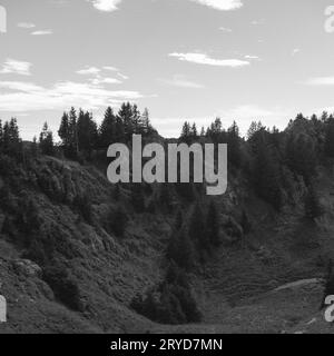 Wandern auf der Nagelfluhkette in den deutschen alpen Stockfoto