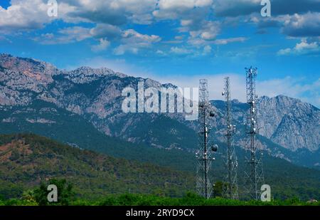 Mobile Kommunikation Towers Stockfoto