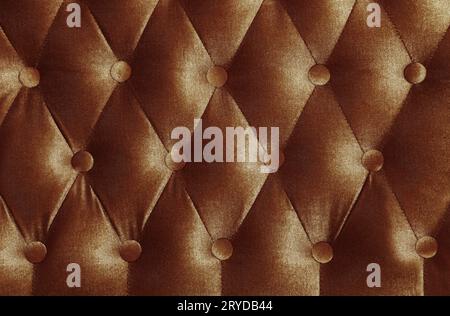 Braun Textil capitone Hintergrund Textur Stockfoto