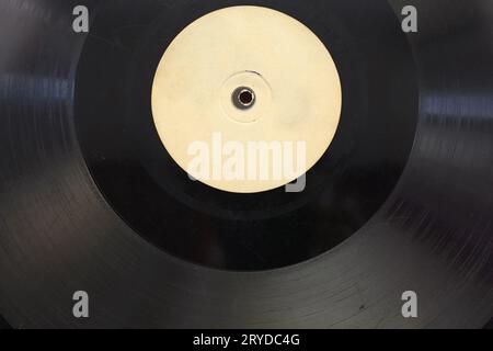 Close up Schwarz Vintage vinyl Musik auf CD Stockfoto